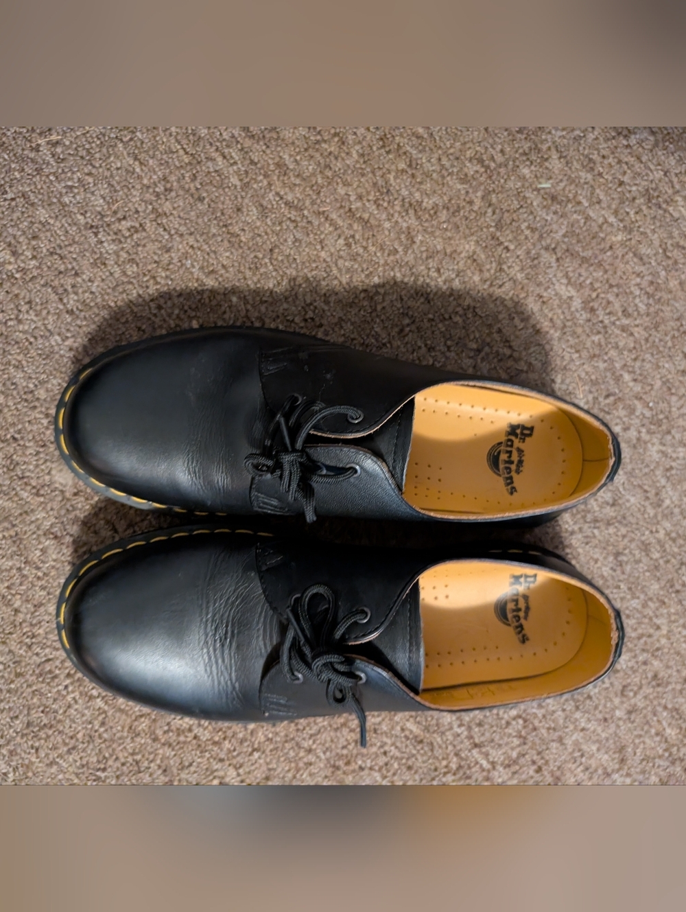 Dr. Martens 1461 Oxford Shoe Smooth Black Leather Womens Size 10 (Mens Size 9) - Picture 2 of 5